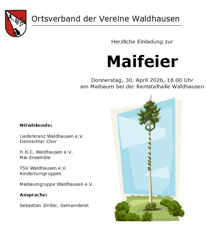 Maifeier - Musikalische Mitwirkung des H.H.C. @ Remstalhalle Waldhausen