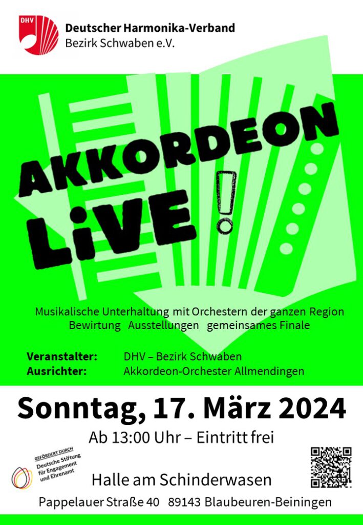 Akkordeon LIVE! Musikalisches Bezirkstreffen DHV - Schwaben @ Halle am Schinderwasen | Abtsgmünd | Baden-Württemberg | Deutschland